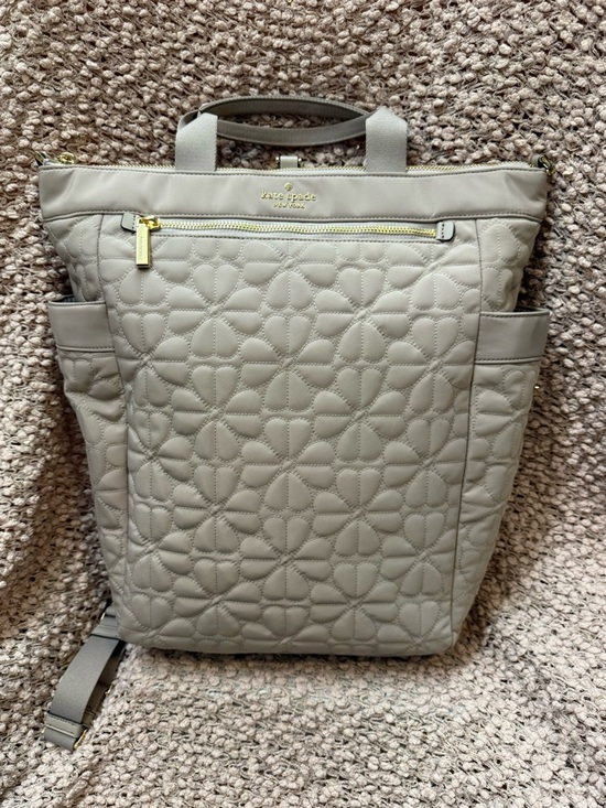 kate spade Handbags - Kate Spade Greige Quilted Backpack